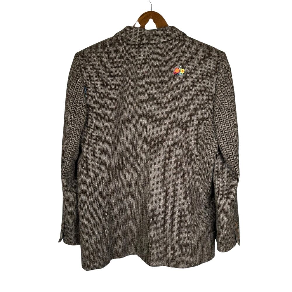 Pendleton 100% Wool Vintage Brown Herringbone Upc… - image 14